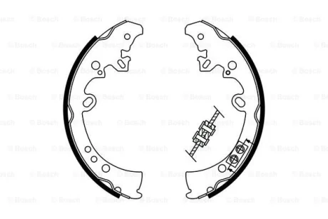 Тормозные колодки, барабанные Bosch 0986487787