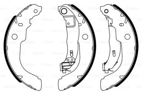 Гальмівна колодка CITROEN C-ELYSEE, C3 III, C3 ORIGIN III PEUGEOT 208, 208 I, 301 1.0-1.6LPG 03.12 Bosch 0986487960 Купити в Україні