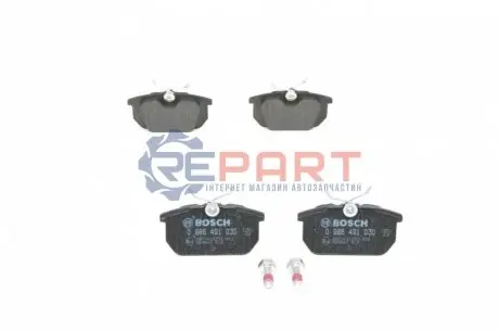 Тормозные колодки, дисковый тормоз.) Bosch 0986491030