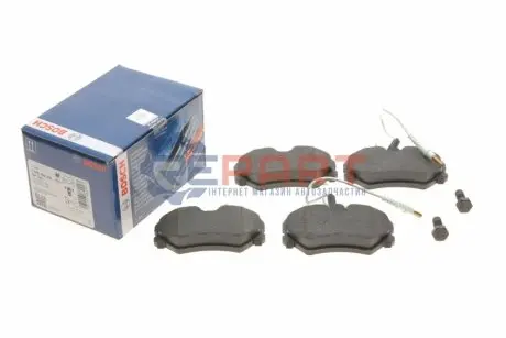 Комплект гальмівних колодок передн, PEUGEOT 405 I, 405 II 1.4-2.0 06.87-05.97 Bosch 0986492090 Купити в Україні