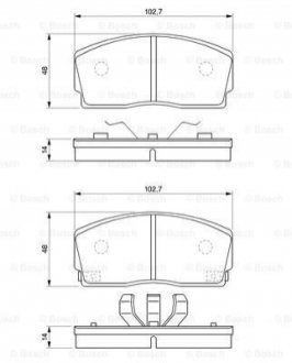 Тормозные колодки, дисковый тормоз.) BOSCH 0986493390 (фото 1)