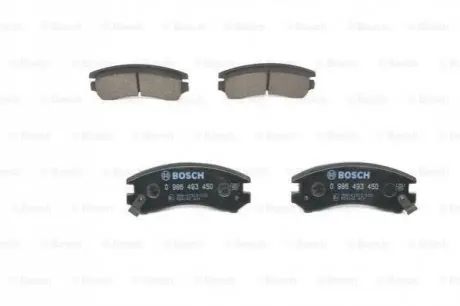 Комплект гальмівних колодок передн, NISSAN SUNNY II SUZUKI SWIFT II TATA INDICA, INDIGO 1.3-1.8 06.86 Bosch 0986493450 Купити в Україні