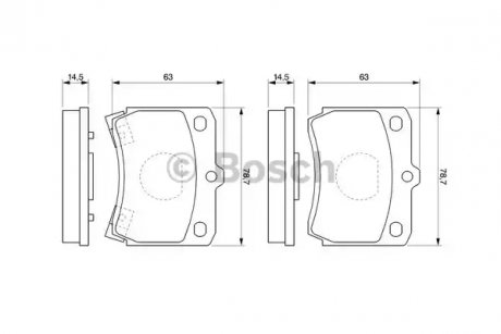 Тормозные колодки, дисковый тормоз.) BOSCH 0986493550 (фото 1)