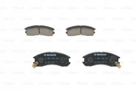 Комплект гальмівних колодок передн, FORD USA PROBE I MAZDA 626 III 1.6-2.2 06.87-09.97 Bosch 0986493790 Купити в Україні