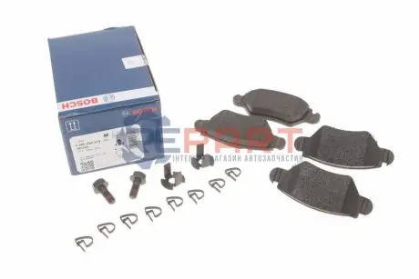 Комплект гальмівних колодок задн, OPEL ASTRA G, ASTRA G CLASSIC, ASTRA G/KOMBI, ZAFIRA A 1.2-2.2D 02.98-12.09 Bosch 0986494014 Купити в Україні