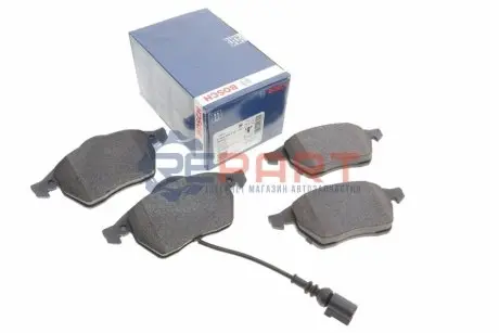 Комплект гальмівних колодок передн, AUDI A3, A4 B5, TT SEAT IBIZA III, LEON, TOLEDO II SKODA OCTAVIA I VW BORA, BORA I, GOLF III, GOLF IV, NEW BEETLE, PASSAT B3/B4 1.4-3.2 06.91-06.14 Bosch 0986494018 Купити в Україні