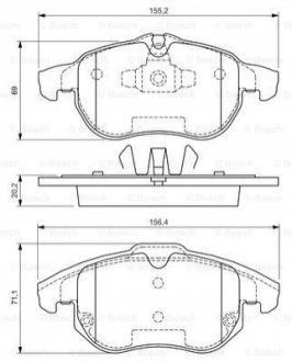 Тормозные колодки, дисковые. BOSCH 0986494073 (фото 1)