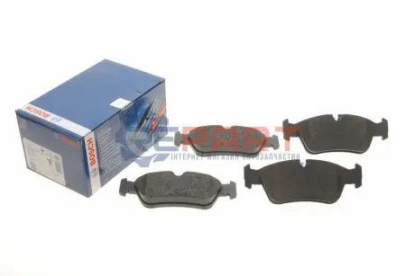 Комплект гальмівних колодок передн, BMW 1 (E87), 3 (E90) 1.6/2.0/2.0D 06.04-12.11 Bosch 0 986 494 096 Купити в Україні