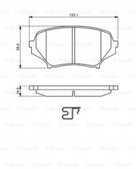 Гальмівні колодки, дискові BOSCH 0986494188 (фото 1)