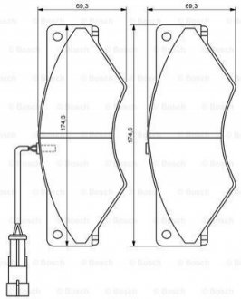 Тормозные колодки, дисковый тормоз.) BOSCH 0986494193 (фото 1)