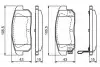 Фото Комплект гальмівних колодок задн, MAZDA RX-8 NISSAN AVENIR, CEFIRO III, MAXIMA / MAXIMA QX V, PRIMERA SUZUKI IGNIS I, IGNIS II 1.3-3.0 11.97 Bosch (0986494223) зображення 1