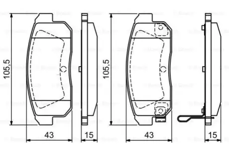 Тормозные колодки, дисковый тормоз.) Bosch 0986494223 Купить в Украине