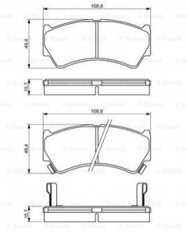 Тормозные колодки, дисковый тормоз.) BOSCH 0986494234 (фото 1)