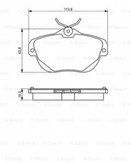 Тормозные колодки, дисковый тормоз.) BOSCH 0986494243 (фото 1)