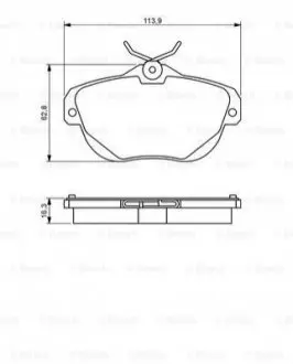 Тормозные колодки, дисковый тормоз.) Bosch 0986494243