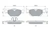 Фото Комплект гальмівних колодок задн, BMW 1 (E81), 1 (E82), 1 (E87), 1 (E88), 3 (E90), 3 (E91), 3 (E92), 3 (E93), X1 (E84) 1.6-3.0 06.04-06.15 Bosch (0986494272) зображення 5