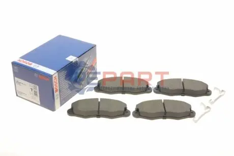 Комплект гальмівних колодок передн, FORD TRANSIT, TRANSIT TOURNEO 2.0-2.9 01.91-12.00 Bosch 0986494292 Купити в Україні