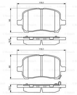 Тормозные колодки, дисковый тормоз.) BOSCH 0986494306 (фото 1)