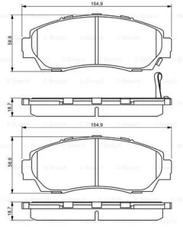 Тормозные колодки, дисковые. Bosch 0986494308