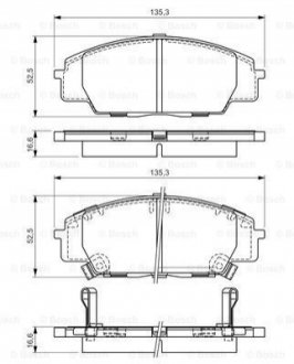 Тормозные колодки, дисковый тормоз.) BOSCH 0986494311 (фото 1)