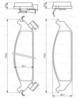 Тормозные колодки, дисковый тормоз.) Bosch 0986494313 Купить в Украине
