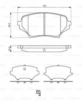 Тормозные колодки, дисковый тормоз.) BOSCH 0986494322 (фото 1)