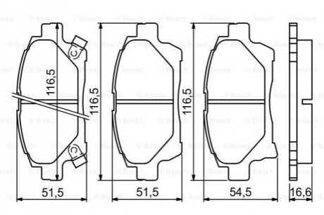 Тормозные колодки, дисковый тормоз.) BOSCH 0986494333 (фото 1)