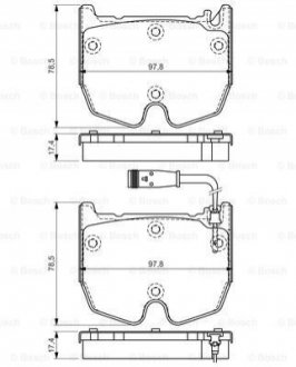 Тормозные колодки, дисковый тормоз.) BOSCH 0986494364 (фото 1)