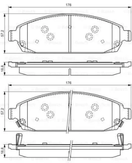 Тормозные колодки, дисковые. Bosch 0986494370