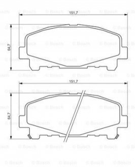 Тормозные колодки дисковые BOSCH 0986494382 (фото 1)