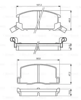 Тормозные колодки, дисковые. Bosch 0986494412