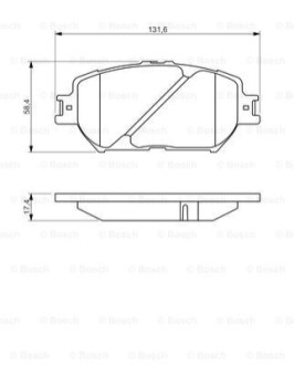 Тормозные колодки, дисковый тормоз.) BOSCH 0986494418