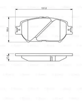 Комплект гальмівних колодок передн, LEXUS GS TOYOTA LAND CRUISER PRADO 3.0/4.0 04.05-11.11 Bosch 0986494418 Купити в Україні