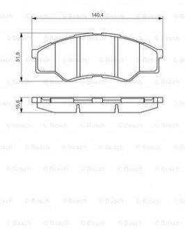 Гальмівні колодки, дискове гальмо (набір) BOSCH 0986494425 (фото 1)