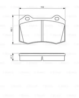 Комплект гальмівних колодок передн, FORD FOCUS I SEAT CORDOBA, IBIZA II TESLA MODEL X 1.8-Electric 02.97 Bosch 0986494486 Купити в Україні