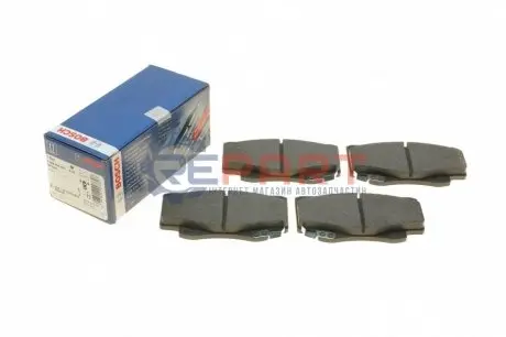 Комплект гальмівних колодок передн, TOYOTA FORTUNER, HILUX VII 2.5D/2.7/3.0D 06.04 Bosch 0986494497 Купити в Україні