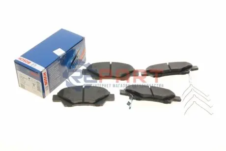 Комплект гальмівних колодок передн, HONDA CITY V, CR-Z, INSIGHT, JAZZ III, JAZZ IV, JAZZ V 1.2-1.5H 07.08 Bosch 0986494562 Купити в Україні