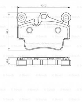 Гальмівні колодки, дискові BOSCH 0986494567 (фото 1)