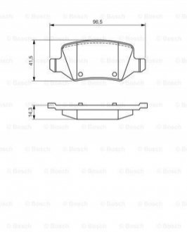 Гальмівні колодки, дискові BOSCH 0986494569