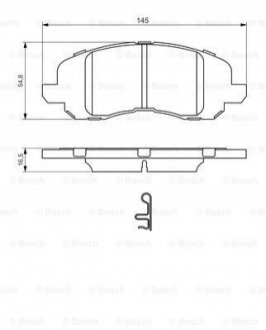 Тормозные колодки.) - (MZ690568, 05191217AA, 05191231AA) BOSCH 0986494575