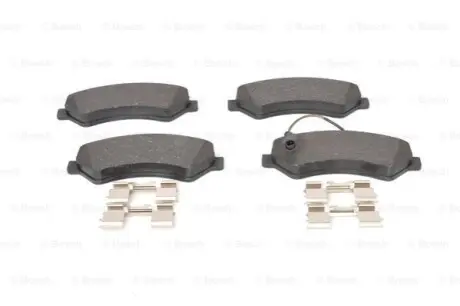 Комплект гальмівних колодок передн, CITROEN JUMPER III FIAT DUCATO PEUGEOT BOXER 2.0D-3.0D 04.06 Bosch 0986494589 Купити в Україні