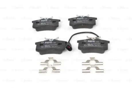 Комплект гальмівних колодок задн, FORD GALAXY I, GALAXY MK I RENAULT TWINGO II SEAT ALHAMBRA VW SHARAN 1.2-2.8 03.95-08.13 Bosch 0986494599 Купити в Україні