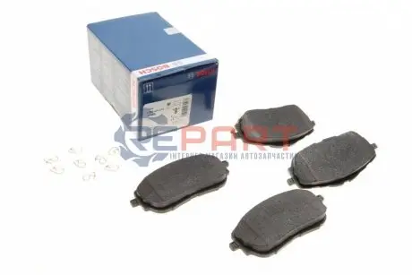 Комплект гальмівних колодок передн, TOYOTA AURIS, COROLLA 1.2-1.8H 10.12-08.19 Bosch 0986494676 Купити в Україні