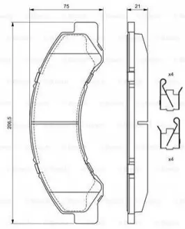 Тормозные колодки, дисковые. Bosch 0986494677 Купить в Украине