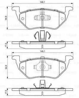 BOSCH FORD Тормозные колодки задние. Maverick 01- Bosch 0986494683 Купить в Украине