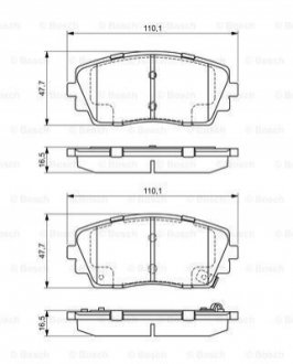 Тормозные колодки, дисковые. BOSCH 0986494688 (фото 1)