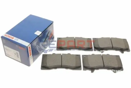 Комплект гальмівних колодок передн, NISSAN PATROL VI 5.6 04.10 Bosch 0986494693 Купити в Україні