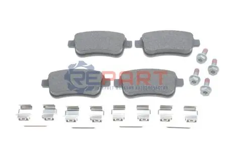 Комплект гальмівних колодок задн (з болтами), RENAULT ARKANA I, CLIO V, FLUENCE, GRAND SCENIC III, MEGANE, MEGANE III, MEGANE IV, SCENIC III, ZOE 1.0-Electric 11.08 Bosch 0986494735 Купити в Україні