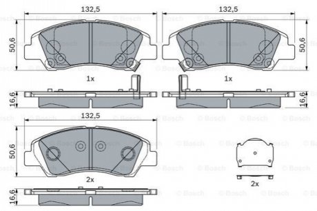 Гальмівні колодки дискові BOSCH 0 986 494 760