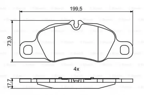 Тормозные колодки, дисковые. Bosch 0986494784